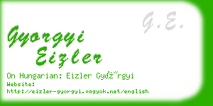 gyorgyi eizler business card